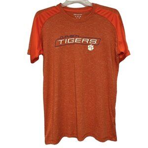CLEMSON TIGERS Performance Tee CHAMPION Mens Large Orange Logo Tiger Paw GameDay